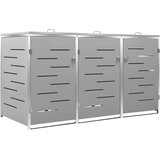  Spremište za tri kante za smeće 207 x 77,5 x 112,5 cm čelično | shoptok.hr
