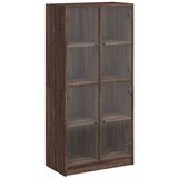  The Living Store Visoka omara z vrati rjavi hrast 68x37x142 cm inženirski les - Komoda, (21500317) | Shoptok.si