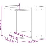  Kutija z mačji pijesak boja hrasta 53x53x51cm konstruirano drvo | shoptok.hr