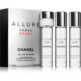 Chanel Allure Homme Sport 3x 20 ml toaletna voda polnilo 20 ml za moške Cene