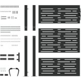 vidaXL Vrtna vrata Črna 105 x 125 cm Jeklo s prašnim premazom | Shoptok.si
