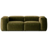 Cosmopolitan Design Zelena sedežna garnitura iz rebrastega žameta 224 cm Bergano – | Shoptok.si