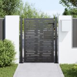  Vrtna vrata Črna 110 x 155 cm Prašno lakirano jeklo, (5000300951) | Shoptok.si