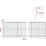  Gabion s žicom debljine 3,5 mm i mrežom 10x10 cm 700x30x100 cm | shoptok.hr
