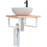  Nosači polica za Lavabo - Umivaonik 2 kom bijeli pravokutni čelični | shoptok.hr