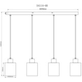 Globo VISEČA SVETILKA TRENT 70/10/120 cm E27 | Shoptok.si
