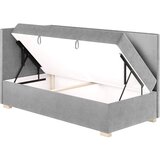 Ghado Sivi kutni dječji krevet s prostorom za odlaganje s madracem 90x200 cm Flexi - | shoptok.hr