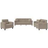 vidaXL 3-dijelni set sofa s jastucima smeđesivi od mikrovlakana Cijene
