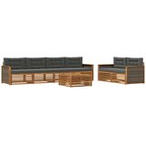 vidaXL Zunanja garnitura za sedenje 7 pcs Naravna in antracitna, (5000279695) | Shoptok.si