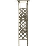  Pergola s vratima 116 x 40 x 204 cm siva od masivne jelovine | shoptok.hr