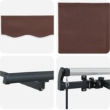  Retraktilna tenda Rjava 350 x 200 cm blago, (5000207102) | Shoptok.si
