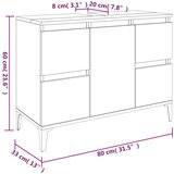 Ormarić za umivaonik boja hrasta sonome 80x33x60 cm drveni | shoptok.hr