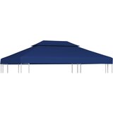 vidaXL Streha za paviljon 2-delna 310 g/m² 4x3 m modra Cene