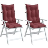  Jastuci za stolice 2 kom prošarano boja vina 120x50x7cm tkanine | shoptok.hr