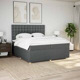  Krevet s oprugama i madracem tamnosivi 200 x 200 cm od tkanine | shoptok.hr