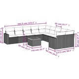  11-dijelni set vrtnih sofa od poliratana s jastucima sivi | shoptok.hr