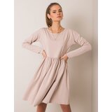 RUE PARIS Dress-RV-SK-5889.41P-beige | Shoptok.si
