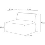 Bobochic Paris Tamno siva modularna sjedeća garnitura od bouclé tkanine (srednji modul ) Megeve – | shoptok.hr