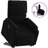  Naslonjač na podizanje od tkanine crni | shoptok.hr