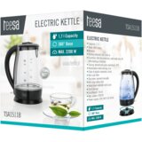 Teesa električno kuhalo za vodu, staklo, 2200 W, crno, 1,7 L | shoptok.hr