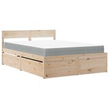 Krevet s ladicama i madracem 140 x 190 cm od masivne borovine | Eponuda.ba