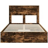  Okvir za krevet s ladicama Dimljeni hrast 135 x 190 cm | shoptok.hr