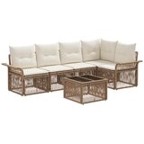 vidaXL Vrtna sedežna garnitura 6 pcs Bež poli ratan, (5000272264) | Shoptok.si
