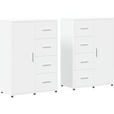 Maison Chic Komoda - Predalnik 2 kosa bela 60x31x84 cm inženirski les, (21719877) Cene