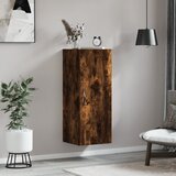vidaXL Stenska omarica dimljeni hrast 34,5x34x90 cm inženirski les Cene