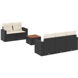  The Living Store Vrtna sedežna garnitura 6-delna z blazinami črna poli ratan - Vrtna Sedežna Garniture, (21446656) | Shoptok.si