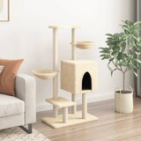  Penjalica za mačke sa stupovima za grebanje krem 117 cm | shoptok.hr