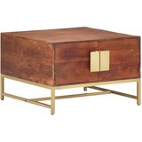  Stolić za kavu boje meda 67 x 67 x 45 cm masivno bagremovo drvo | shoptok.hr