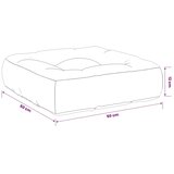  Jastučići za sjedalo od 4 dijela VIANEN 4 kom. 100% poliester - Antracit 50 x 50 x 12 cm 4 | shoptok.hr