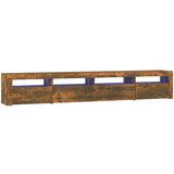 Maison Chic TV omarica - TV stojalo - Televizijska omarica z LED lučkami dimljeni hrast 240x35x40 cm, (21698818) Cene