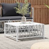 vidaXL Vrtni stol bijeli 70 x 70 x 34 cm od tkane tkanine | shoptok.hr