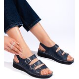 Shelvt Women's navy blue sandals with buckles Cijene