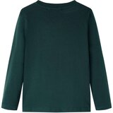 vidaXL Otroška majica z dolgimi rokavi temno zelena 128 | Shoptok.si
