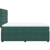  Box spring postelja z vzmetnico temno zelena 140x200 cm žamet, (21306528) | Shoptok.si