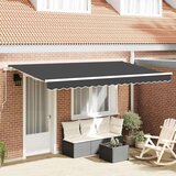  Skrovita tenda Antracit 350 x 200 cm tkanina - Antracit (bijeli okvir) 3 5 x 2 m Ručna | shoptok.hr