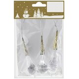  ukrasi za božićno drvce (prozirno, plastika, 3 kom.) | shoptok.hr