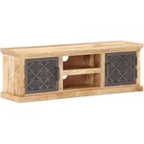 vidaXL TV omarica z jeklenimi vrati 120x30x40 cm trden mangov les | Shoptok.si