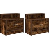 vidaXL Noćni ormarići s ladicom 2 kom dimljeni hrast 51x31x47 cm | shoptok.hr