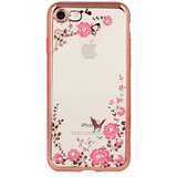  Silikonski ovitek z rožicami za iPhone 6 / 6S - pink Cene