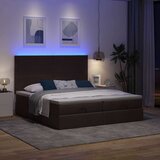 vidaXL Okvir kreveta s madracima tamnosmeđi 160x200cm tkanine | shoptok.hr