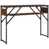  Konzolni stol s policama boja smeđeg hrasta 105x30x75 cm | shoptok.hr