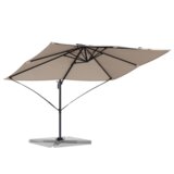 vidaXL Suncobran s nagibom Taupe Poliester Velik Sklopiv | shoptok.hr