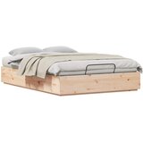  Otomanski krevet Prirodna 135 x 190 cm Masivna borovina | shoptok.hr