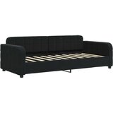 vidaXL Dnevni krevet na razvlačenje s madracima crni 90x190 cm baršun | shoptok.hr