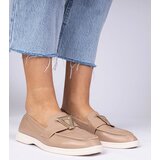D/CEO marka niezdefiniowana Dark beige women's moccasins with elegant decoration Viletta | ePonuda.com