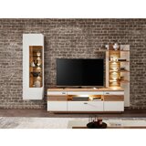 Hom`in DNEVNI REGAL, črna, bela, hrast artisan | Shoptok.si